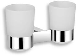 Novaservis - Dupla fogkefe és fogkrém tartó Titania Kate króm, 66557.0 (66557.0)