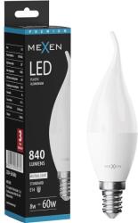 Mexen Nova, LED lángizzó E14, C37, 8W, Meleg - 3000K, 840 lm - L106-E14-0830-01 (L106-E14-0840-01)