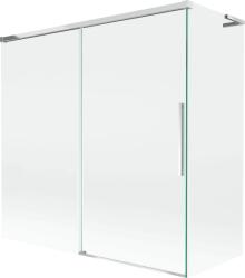 Mexen Rox, L tolóajtós, kétszárnyú kádparaván 160 + 75 x 150 cm, 8 mm-es átlátszó üveg, króm profil, 8C9L-160-075-01-00 (8C9L-160-075-01-00)