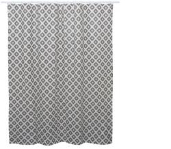 BISK Erga Peva, akasztós zuhanyfüggöny (12 db) 200x180 cm, szürke Kira mintás, ERG-08090 (ERG-08090)