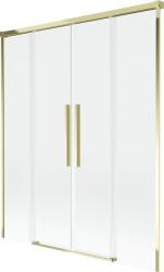 Mexen Rox, kétszárnyú tolóajtós kádparaván 160 x 150 cm, 8 mm-es átlátszó üveg, arany fényes profil, 8C9-160-002-50-00 (8C9-160-002-50-00)
