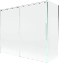 Mexen Rox, kétszárnyú tolóajtós kádparaván 180 + 80 x 150 cm, 8 mm-es átlátszó üveg, fehér profil, 8C9-180-080-20-00 (8C9-180-080-20-00)