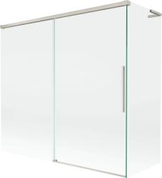 Mexen Rox, L tolóajtós, kétszárnyú kádparaván 170 + 75 x 150 cm, 8 mm-es átlátszó üveg, acélprofil, 8C9L-170-075-97-00 (8C9L-170-075-97-00)