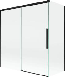 Mexen Rox, kétszárnyú tolóajtós kádparaván 150 + 70 x 150 cm, 8 mm-es átlátszó üveg, matt fekete profil, 8C9-150-070-70-00 (8C9-150-070-70-00)