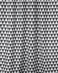 BISK Erga Plain, akasztós zuhanyfüggöny (12 db) 200x180 cm, fehér-fekete, ERG-06880 (ERG-06880)
