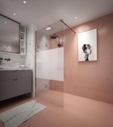 Erga Paris, Beépíthető zuhanykabin 130x200 cm, 8 mm-es átlátszó/maszkos üveg, matt arany profil, ERG-V02-PARIS-130x200-MF-GB (ERG-V02-PARIS-130X200-MF-GB)