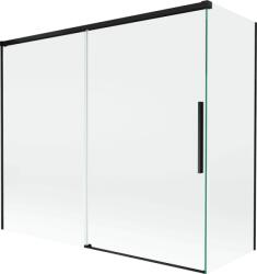 Mexen Rox, kétszárnyú tolóajtós kádparaván 180 + 90 x 150 cm, 8 mm-es átlátszó üveg, matt fekete profil, 8C9-180-090-70-00 (8C9-180-090-70-00)