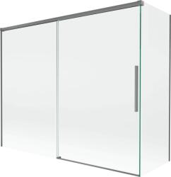 Mexen Rox, kétszárnyú tolóajtós kádparaván 190 + 80 x 150 cm, 8 mm-es átlátszó üveg, grafit profil, 8C9-190-080-95-00 (8C9-190-080-95-00)