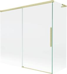 Mexen Rox, L tolóajtós, kétszárnyú kádparaván 170 + 70 x 150 cm, 8 mm-es átlátszó üveg, matt arany profil, 8C9L-170-070-55-00 (8C9L-170-070-55-00)