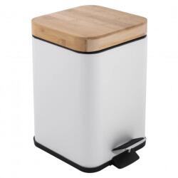 Erga Sido, négyzet alakú szemetes 3l álló, fehér matt-natúr barna, ERG-YKA-CH. SIDO-WHT (ERG-YKA-CH.SIDO-WHT)