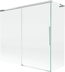 Mexen Rox, L tolóajtós, kétszárnyú kádparaván 170 + 80 x 150 cm, 8 mm-es átlátszó üveg, króm profil, 8C9L-170-080-01-00 (8C9L-170-080-01-00)