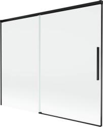 Mexen Rox, kétszárnyú tolóajtós kádparaván 190 x 150 cm, 8 mm-es átlátszó üveg, matt fekete profil, 8C9-190-001-70-00 (8C9-190-001-70-00)