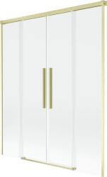 Mexen Rox, kétszárnyú tolóajtós kádparaván 150 x 150 cm, 8 mm-es átlátszó üveg, matt arany profil, 8C9-150-002-55-00 (8C9-150-002-55-00)