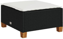 vidaXL Fekete Polyrattan Kerti Szék Párnával 63, 5x56x32 cm
