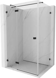 Mexen Lunar T, összecsukható zuhany, bal 120 x 90 cm, 8mm átlátszó üveg, fekete profil, 834T-120-090-70-00-L (834T-120-090-70-00-L)