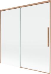Mexen Rox, kétszárnyú tolóajtós kádparaván 160 x 150 cm, 8 mm-es átlátszó üveg, matt réz profil, 8C9-160-001-65-00 (8C9-160-001-65-00)
