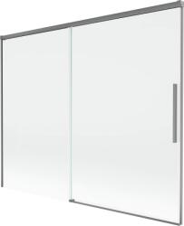 Mexen Rox, kétszárnyú tolóajtós kádparaván 190 x 150 cm, 8 mm-es átlátszó üveg, grafit profil, 8C9-190-001-95-00 (8C9-190-001-95-00)