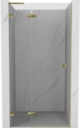Mexen Lunar L, Bal oldali billenő zuhanyajtó 120 cm, átlátszó üveg, arany profil, 834L-120-000-50-00-L (834L-120-000-50-00-L)