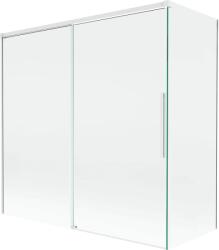 Mexen Rox, kétszárnyú tolóajtós kádparaván 160 + 75 x 150 cm, 8 mm-es átlátszó üveg, fehér profil, 8C9-160-075-20-00 (8C9-160-075-20-00)
