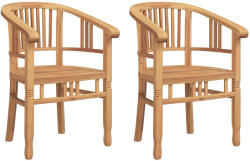 vidaXL Kerti Székek 2 db Barna 63x58x89 cm Tömör Tíkfa