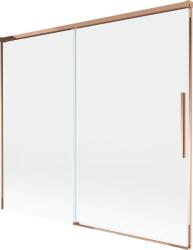 Mexen Rox, kétszárnyú tolóajtós kádparaván 180 x 150 cm, 8 mm-es átlátszó üveg, rozéarany profil, 8C9-180-001-60-00 (8C9-180-001-60-00)