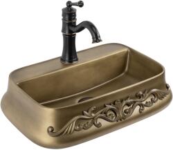 Rea Castel, pultra szerelhető mosdó 530×380×140 mm, antik bronz, REA-U3508 (REA-U3508)