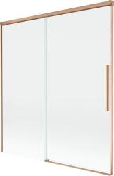 Mexen Rox, kétszárnyú tolóajtós kádparaván 150 x 150 cm, 8 mm-es átlátszó üveg, matt réz profil, 8C9-150-001-65-00 (8C9-150-001-65-00)