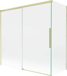 Mexen Rox, kétszárnyú tolóajtós kádparaván 160 + 70 x 150 cm, 8 mm-es átlátszó üveg, matt arany profil, 8C9-160-070-55-00 (8C9-160-070-55-00)