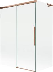 Mexen Rox, L tolóajtós, kétszárnyú kádparaván 120 + 70 x 150 cm, 8 mm-es átlátszó üveg, rozéarany profil, 8C9L-120-070-60-00 (8C9L-120-070-60-00)