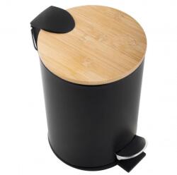 Erga Szemetes a fürdőszobába 3l czarny mat bambus segregacja SOFT CLOSE - Yoka (ERG-YKA-CH.VINI-BLK)
