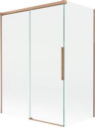 Mexen Rox, kétszárnyú tolóajtós kádparaván 120 + 70 x 150 cm, 8 mm-es átlátszó üveg, matt réz profil, 8C9-120-070-65-00 (8C9-120-070-65-00)