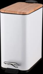 BISK Erga Rado, 5l-es hulladékgyűjtő rozsdamentes acélból, fehér matt-barna, ERG-08424 (ERG-08424)