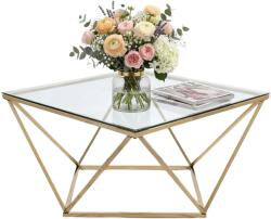 Tutumi Tutumi, üveg dohányzóasztal Glamour 80x80x45 CS-14G, arany, KRZ-06585 (KRZ-06585)