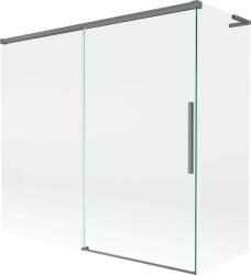 Mexen Rox, L tolóajtós, kétszárnyú kádparaván 170 + 70 x 150 cm, 8 mm-es átlátszó üveg, grafit profil, 8C9L-170-070-95-00 (8C9L-170-070-95-00)