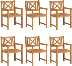 vidaXL Kerti Székek 6 db 56X55.5X90 cm Tömör Akácfa