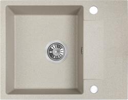 Kuchinox Rab, 1 rekeszes gránit mosogató 560x440x175 mm csepegtetővel, bézs, LAV-SBF_413Y (LAV-SBF_413Y)
