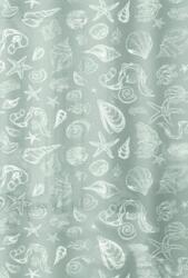 BISK Erga Peva, akasztós zuhanyfüggöny (12 db) 200x180 cm, szürke Mare mintás, ERG-08269 (ERG-08269)