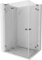 Mexen Lunar L Duo csuklós zuhany 120 x 80 cm, 8 mm átlátszó üveg, grafit profil, 834L-120L-080P-95-00 (834L-120L-080P-95-00)