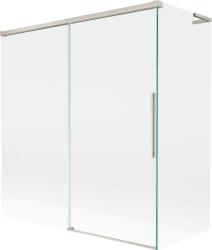 Mexen Rox, L tolóajtós, kétszárnyú kádparaván 150 + 70 x 150 cm, 8 mm-es átlátszó üveg, acélprofil, 8C9L-150-070-97-00 (8C9L-150-070-97-00)