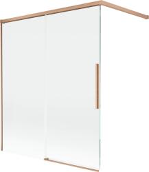 Mexen Rox, kétszárnyú tolóajtós kádparaván 140 x 150 cm, 8 mm-es átlátszó üveg, matt réz profil, 8C9-140-003-65-00 (8C9-140-003-65-00)