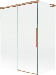 Mexen Rox, L tolóajtós, kétszárnyú kádparaván 120 + 70 x 150 cm, 8 mm-es átlátszó üveg, matt réz profil, 8C9L-120-070-65-00 (8C9L-120-070-65-00)