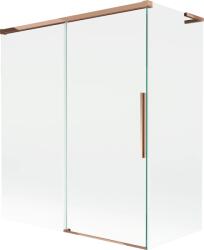 Mexen Rox, L tolóajtós, kétszárnyú kádparaván 140 + 70 x 150 cm, 8 mm-es átlátszó üveg, rozéarany profil, 8C9L-140-070-60-00 (8C9L-140-070-60-00)