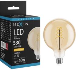 Mexen Vintis, LED spirálizzó E27, G125, 6W, Meleg - 2200K, 530 lm, borostyánszínű - L168-E27-0622-50 (L168-E27-0622-50)