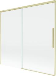 Mexen Rox, kétszárnyú tolóajtós kádparaván 170 x 150 cm, 8 mm-es átlátszó üveg, matt arany profil, 8C9-170-001-55-00 (8C9-170-001-55-00)