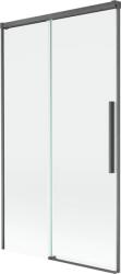 Mexen Rox, kétszárnyú tolóajtós kádparaván 100 x 150 cm, 8 mm-es átlátszó üveg, szálcsiszolt grafit profil, 8C9-100-001-66-00 (8C9-100-001-66-00)