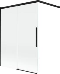 Mexen Rox, kétszárnyú tolóajtós kádparaván 120 x 150 cm, 8 mm-es átlátszó üveg, matt fekete profil, 8C9-120-003-70-00 (8C9-120-003-70-00)