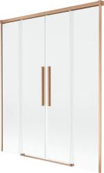 Mexen Rox, kétszárnyú tolóajtós kádparaván 150 x 150 cm, 8 mm-es átlátszó üveg, matt réz profil, 8C9-150-002-65-00 (8C9-150-002-65-00)