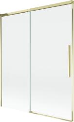 Mexen Rox, kétszárnyú tolóajtós kádparaván 140 x 150 cm, 8 mm-es átlátszó üveg, arany fényes profil, 8C9-140-001-50-00 (8C9-140-001-50-00)