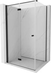 Mexen Mist-F T, 1 szárnyú, összecsukható zuhanykabin bal oldali 110 x 80 cm, átlátszó üveg, fekete profil, 8A6T-110-080-70-00-L (8A6T-110-080-70-00-L)