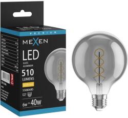 Mexen Vintis, LED spirálizzó E27, G95, 6W, Meleg - 2700K, 510 lm, füstszínű - L167-E27-0627-70 (L167-E27-0627-70)